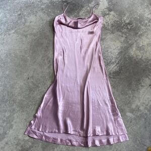 Protagonist Dress‎ Womens Large Viscose Tank Strapy Pink Midi Made in Usa